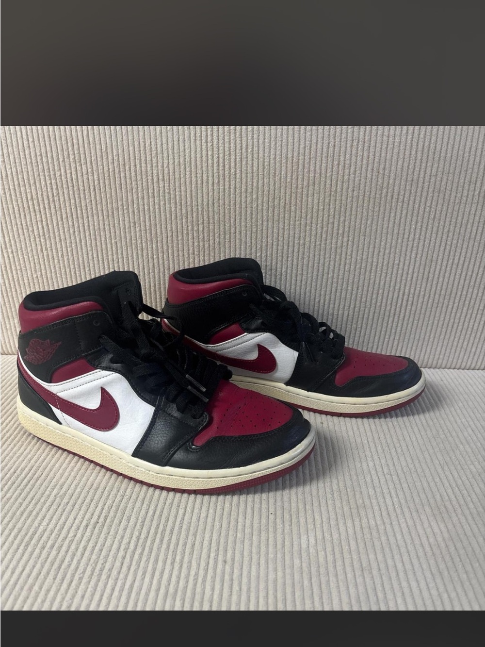 Nike Air Jordan 1 High Black White Red Sneakers